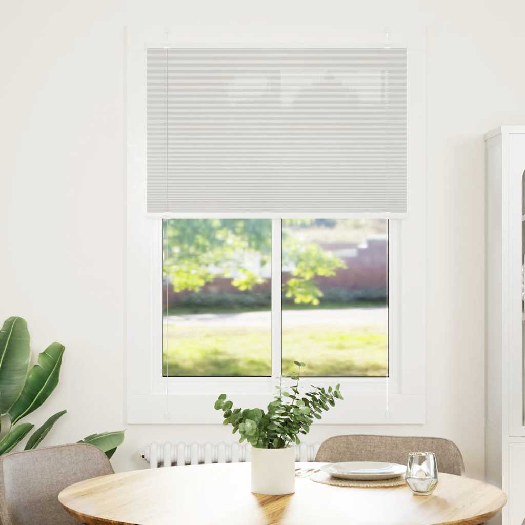 Plisirana roleta svijetlosiva 85x150 cm širina tkanine 84,4 cm