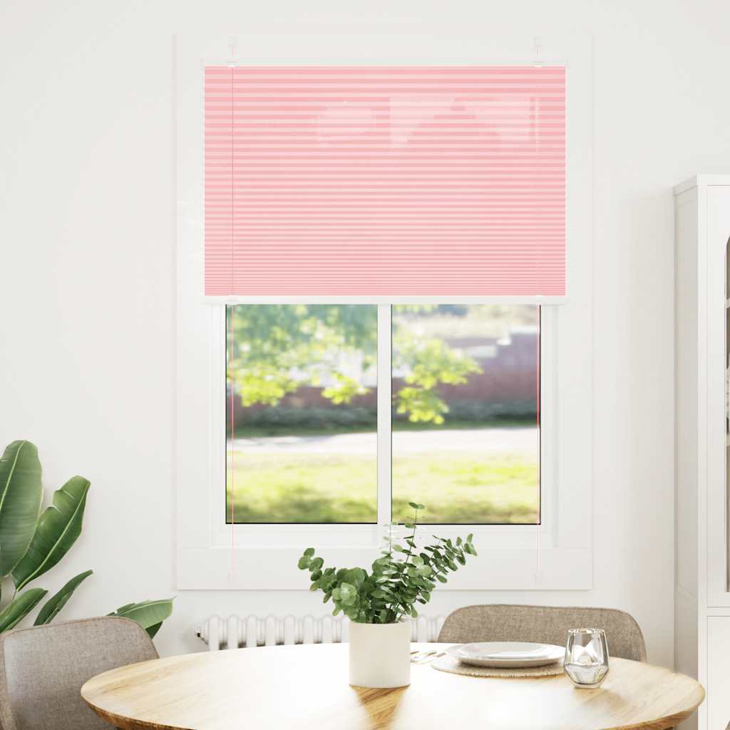 Plisirana roleta ružičasta 100x150 cm širina tkanine 99,4 cm