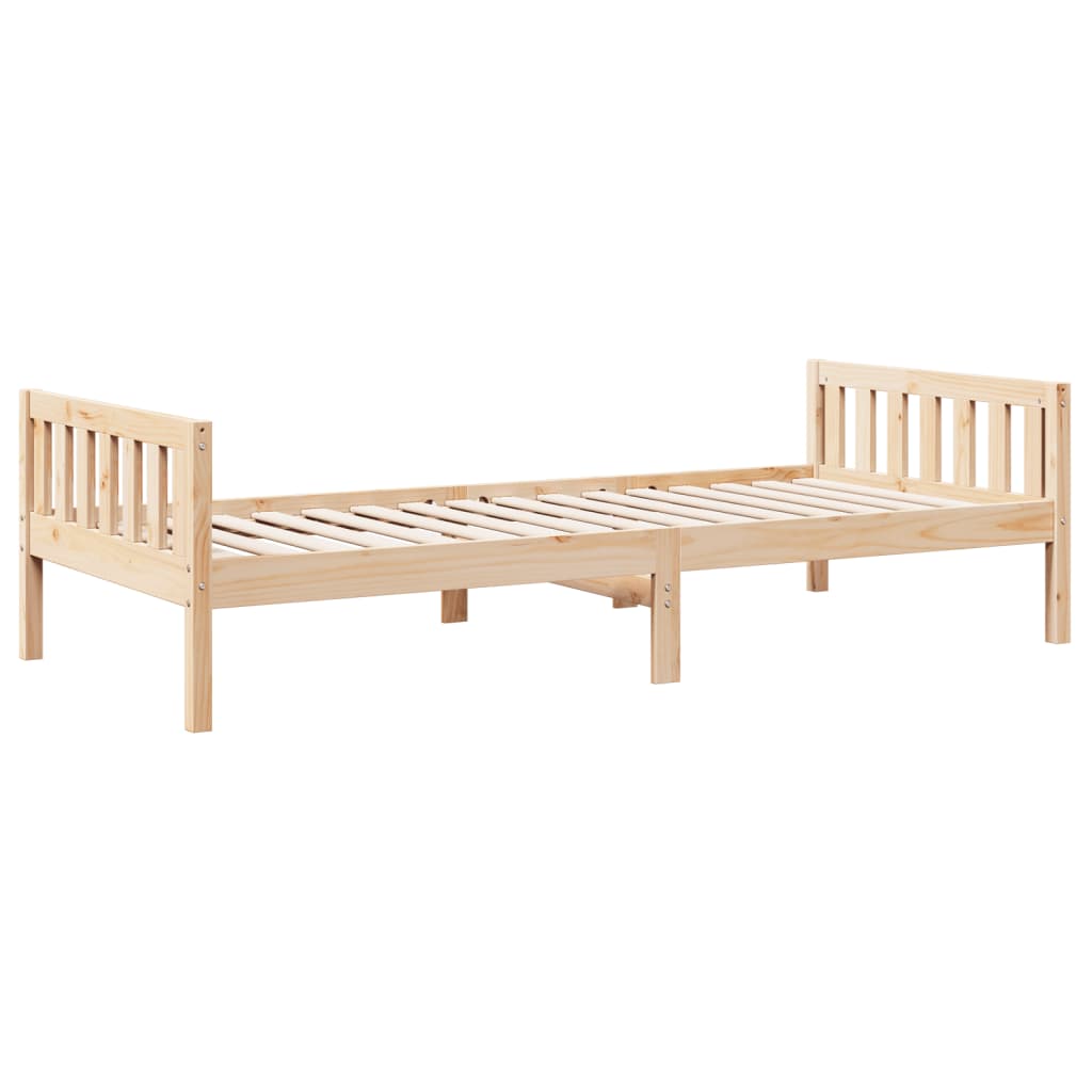 Dječji krevet bez madraca 75 x 190 cm od masivne borovine
