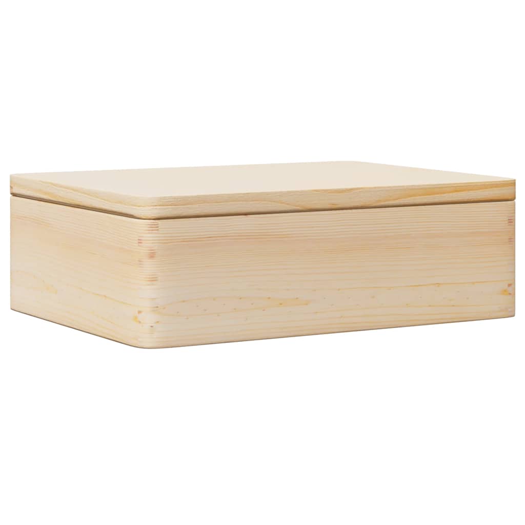 Drvena kutija s poklopcem 40x30x13 cm Puno drvo Bor