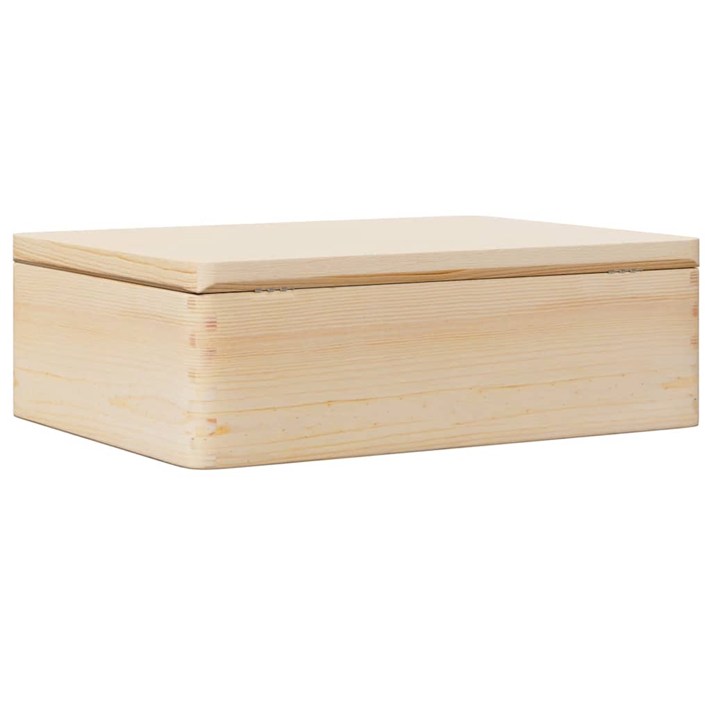 Drvena kutija s poklopcem 40x30x13 cm Puno drvo Bor