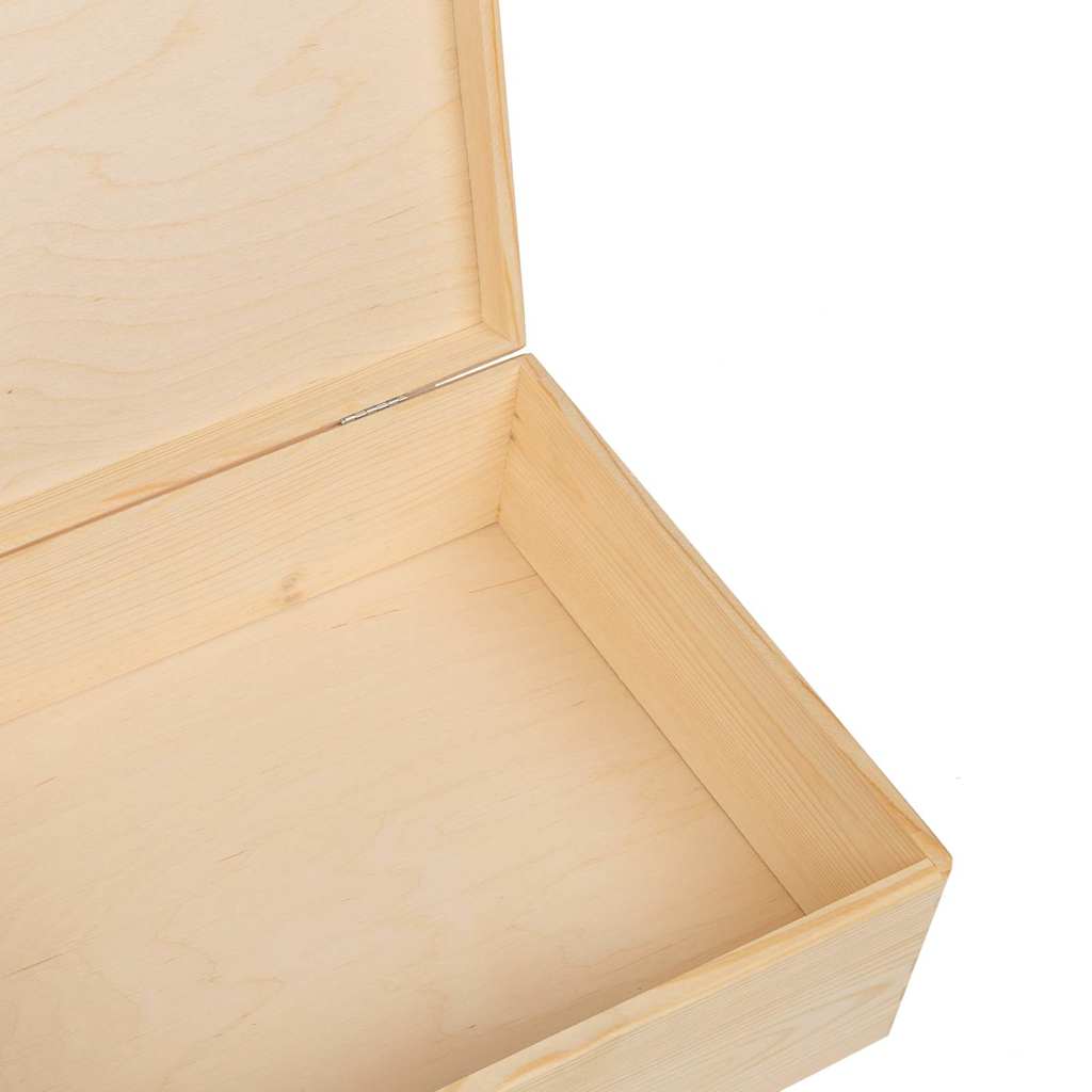 Drvena kutija s poklopcem 40x30x13 cm Puno drvo Bor