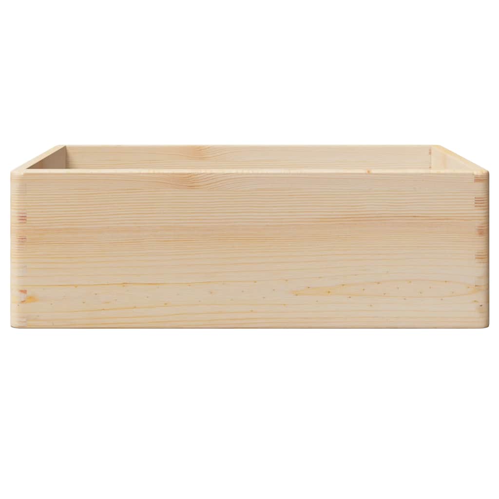 Drvena kutija s ručkama 40x30x13 cm puno drvo bor