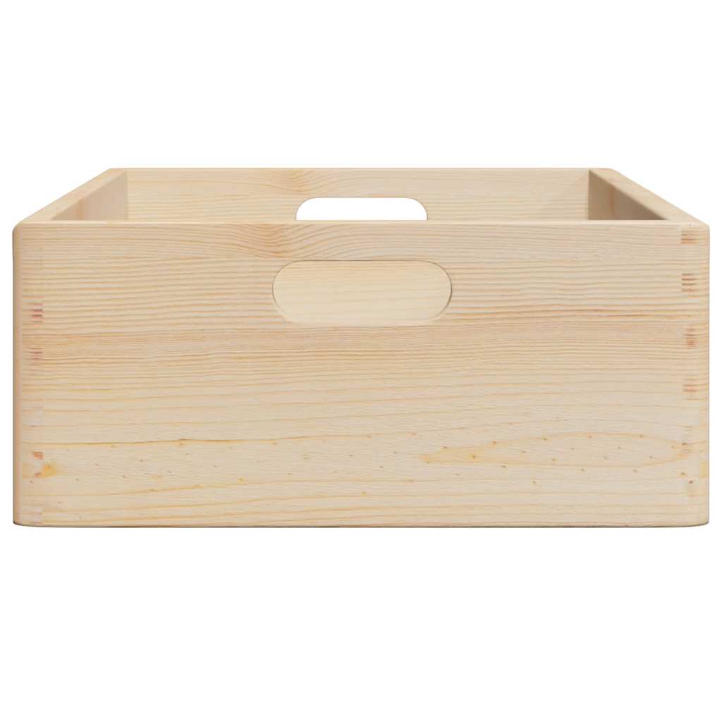 Drvena kutija s ručkama 40x30x13 cm puno drvo bor