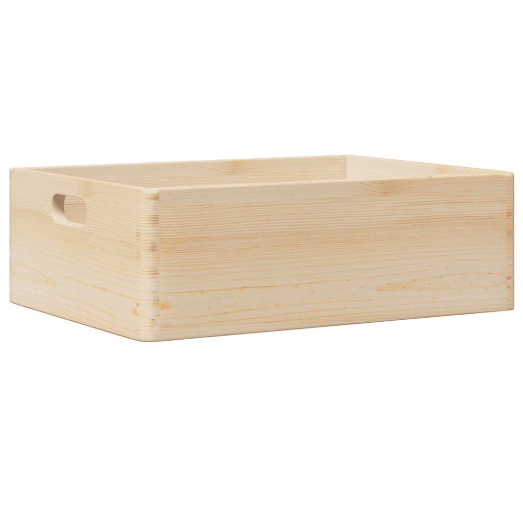 Drvena kutija s ručkama 40x30x13 cm puno drvo bor