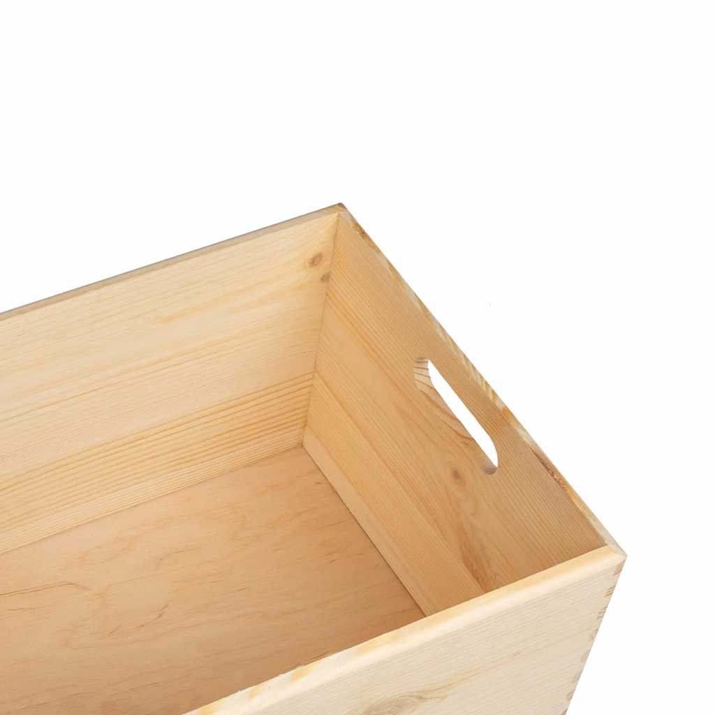 Drvena kutija s ručkama 40x30x23 cm puno drvo bor