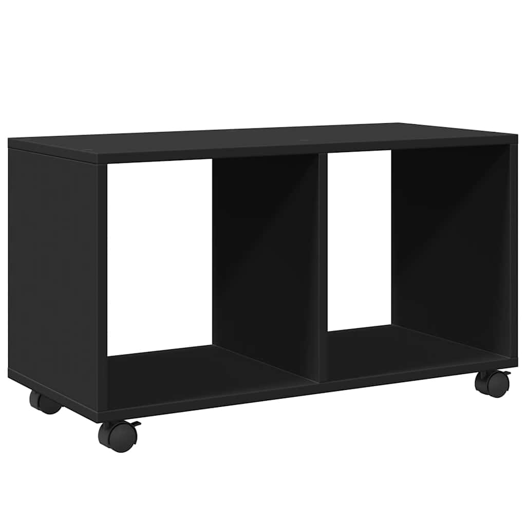 Pomični ormarić crni 72 x 33 x 42,5 cm konstruirano drvo