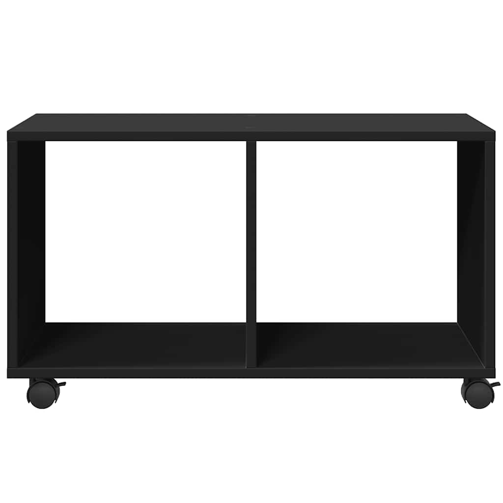 Pomični ormarić crni 72 x 33 x 42,5 cm konstruirano drvo