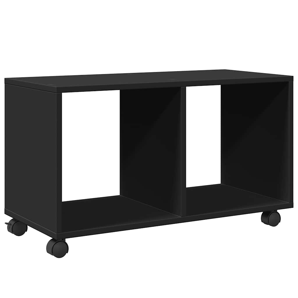 Pomični ormarić crni 72 x 33 x 42,5 cm konstruirano drvo
