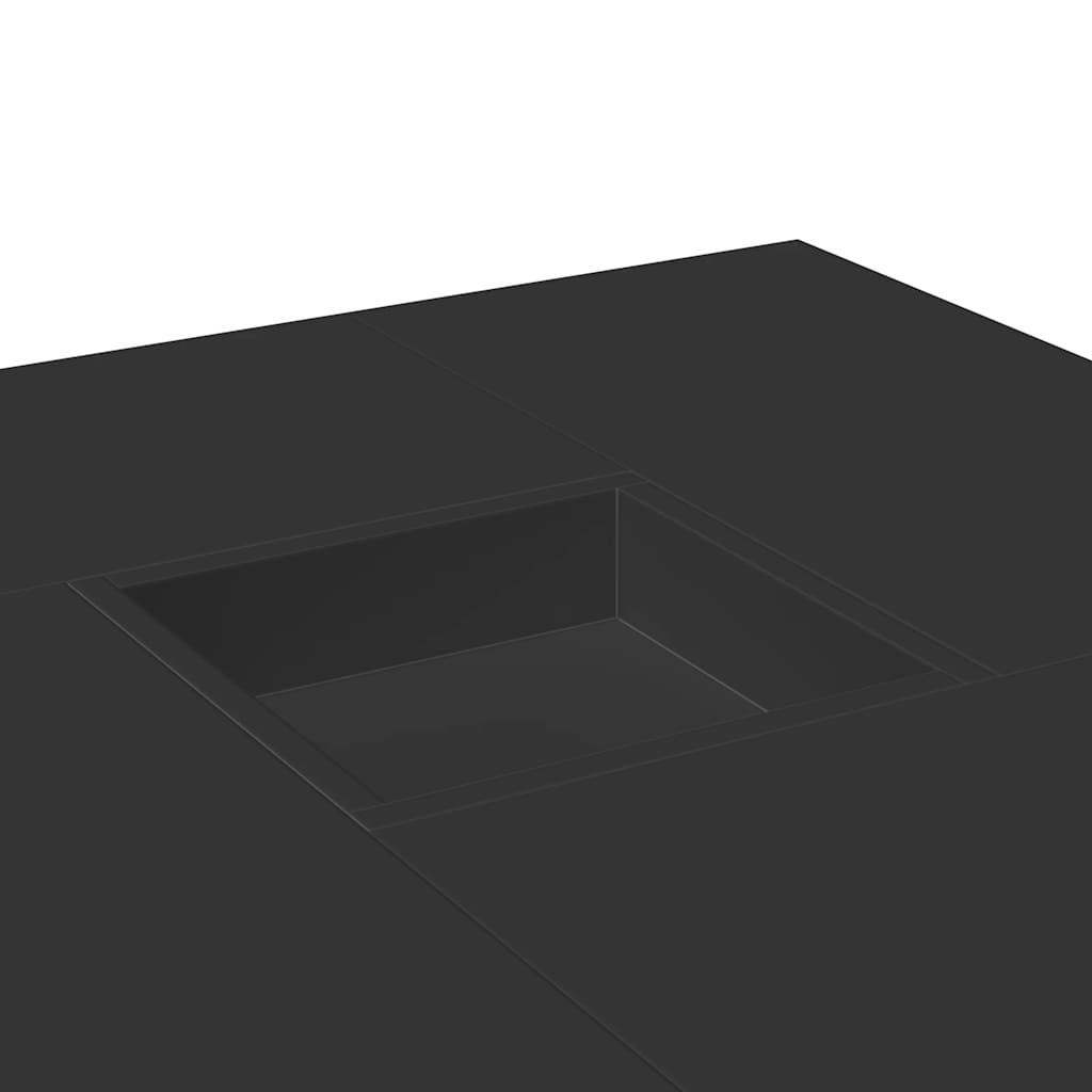 Stolić za kavu crni 80 x 80 x 40 cm od konstruiranog drva