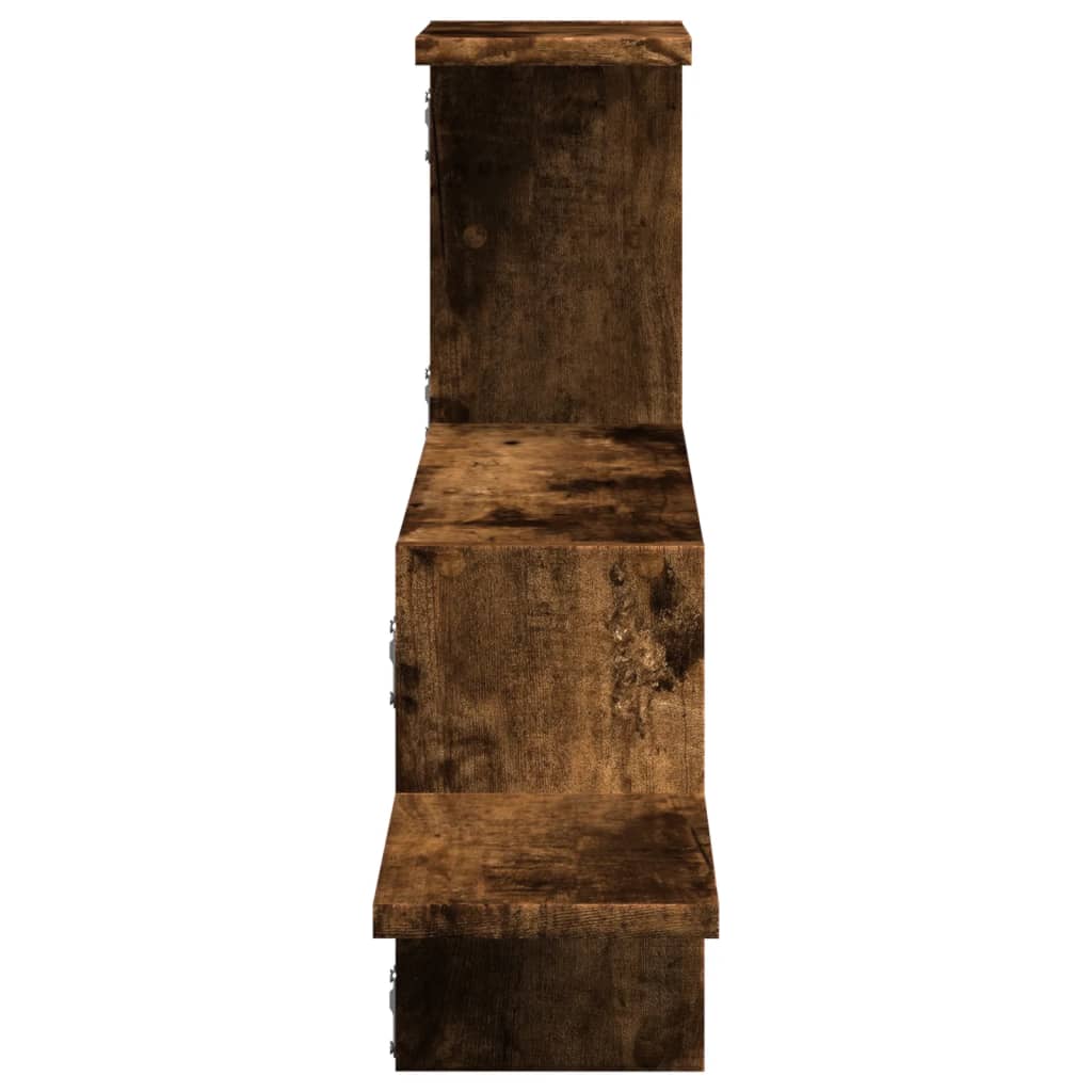 Zidna polica dimljena boja hrasta 104x15x49cm konstruirano drvo