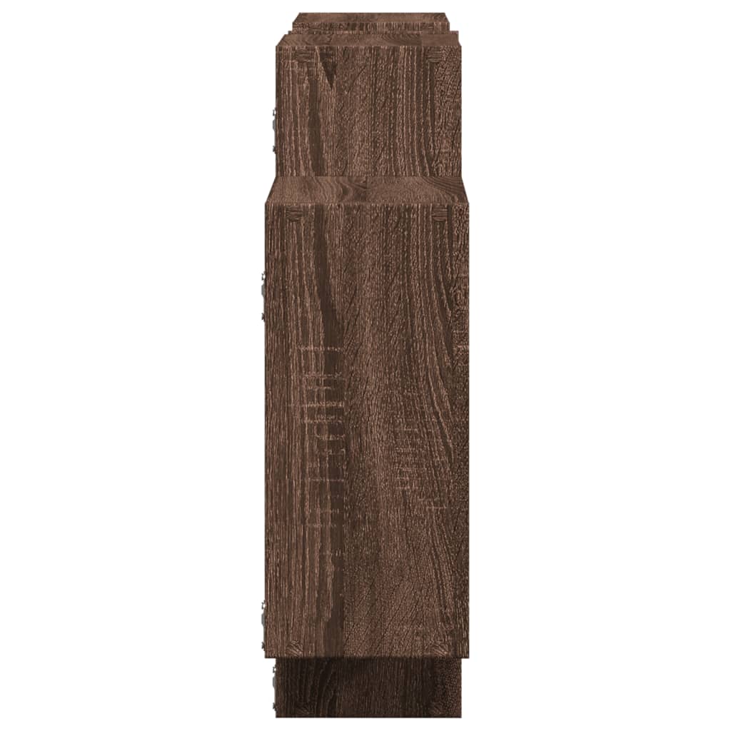 Zidna polica boja smeđeg hrasta 159x18x65 cm konstruirano drvo