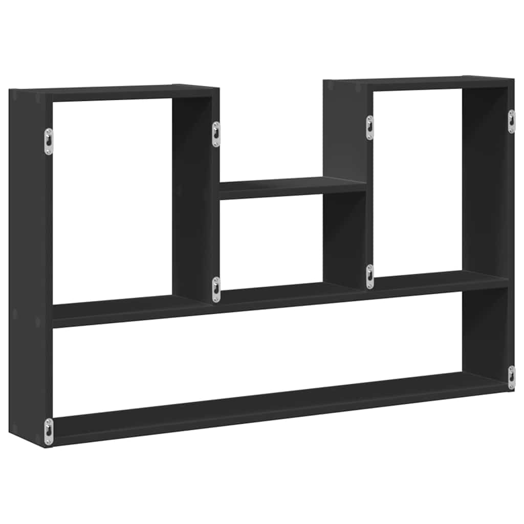 Zidna polica crna 99x15x60 cm konstruirano drvo