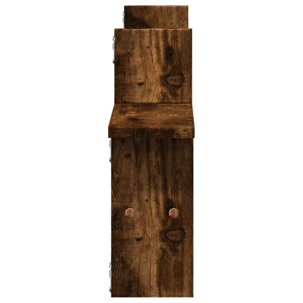Zidne police 2 kom boja hrasta 38x12x38 cm konstruirano drvo