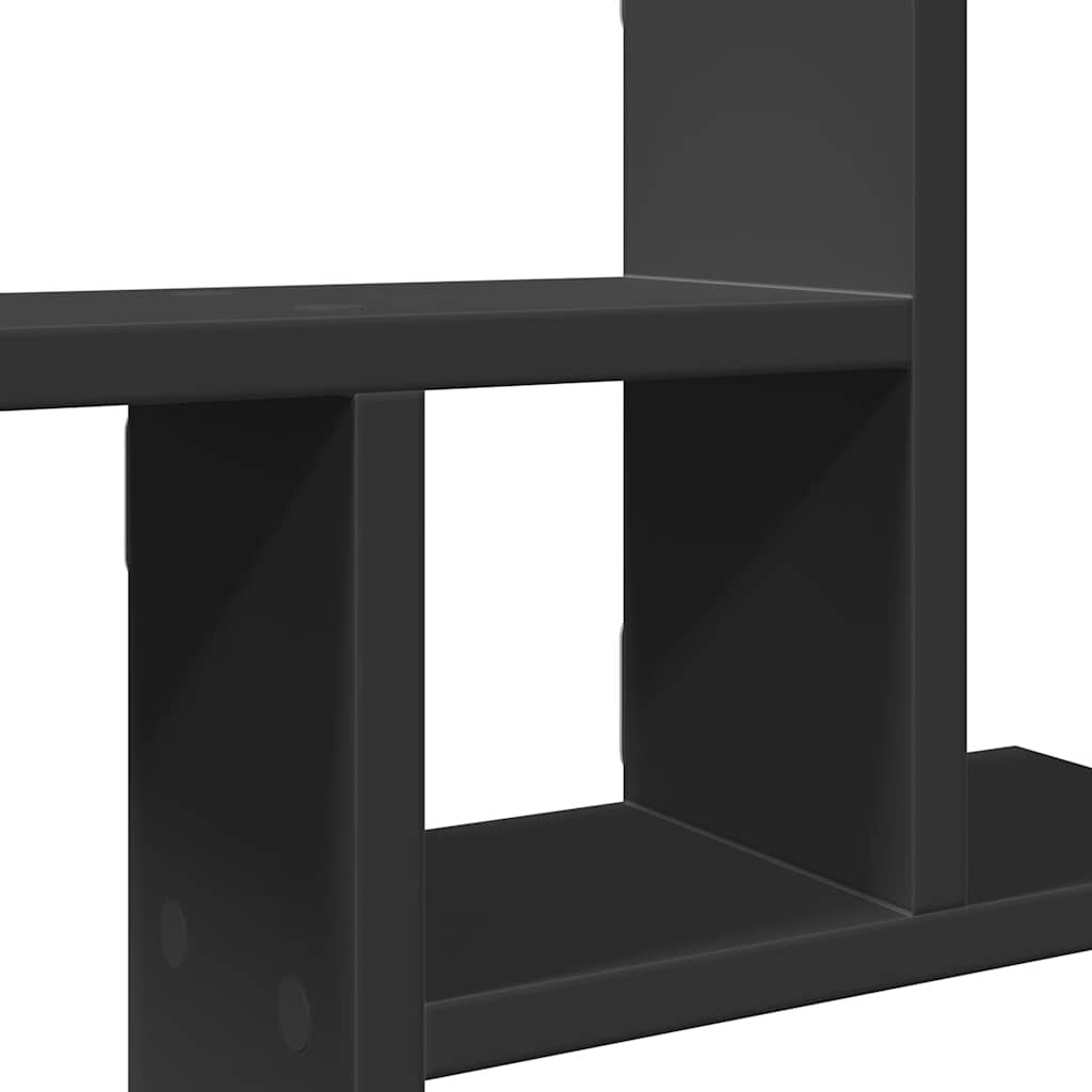 Zidne police 2 kom crne 50 x 12 x 50 cm od konstruiranog drva