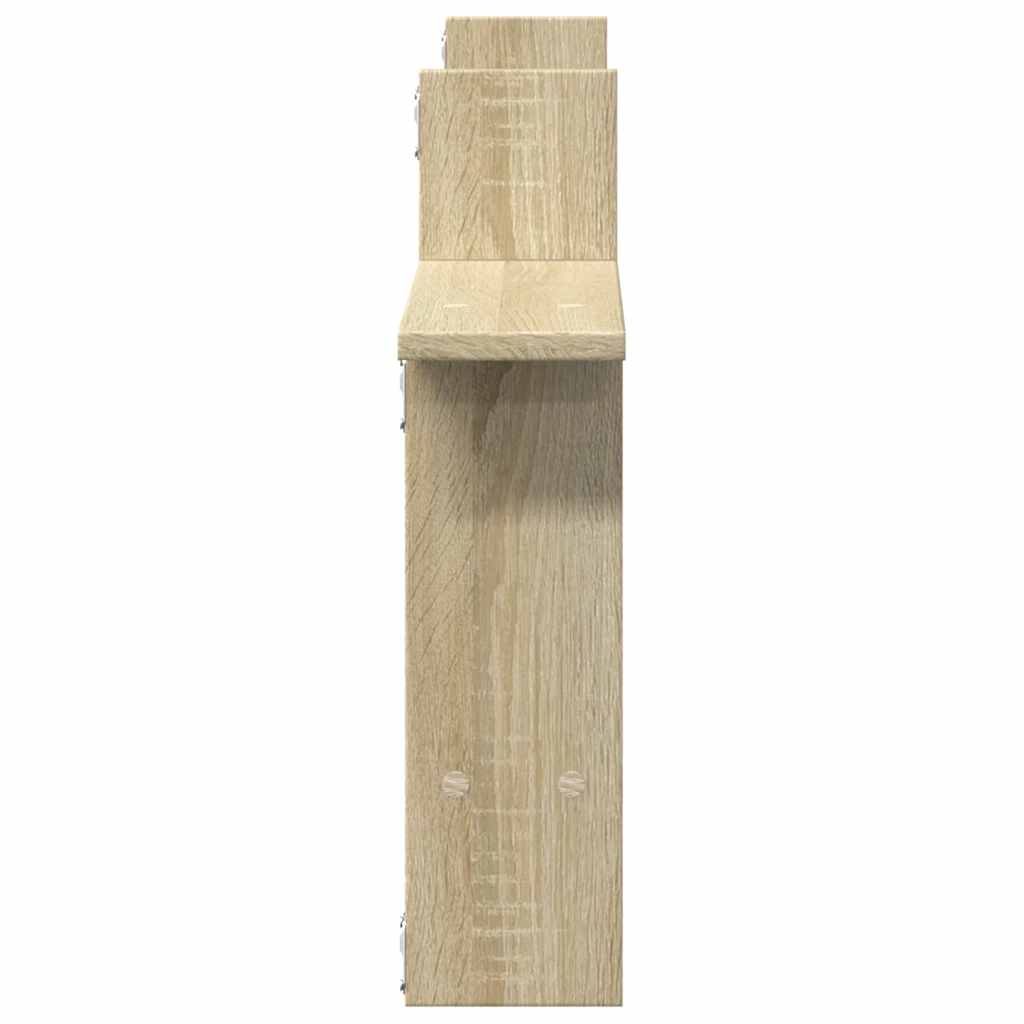 Zidne police 2 kom boja hrasta 50x12x50cm od konstruiranog drva