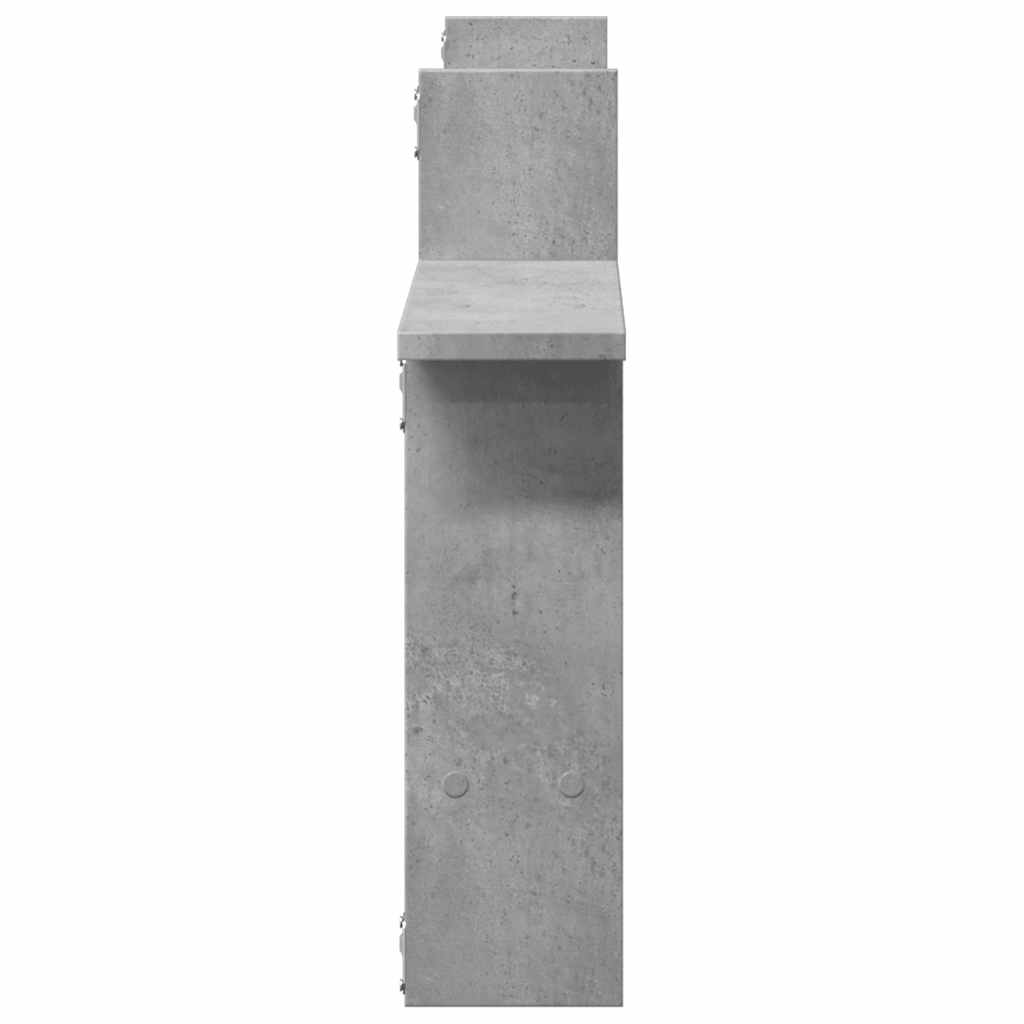 Zidne police 2 kom boja betona 50x12x50cm od konstruiranog drva