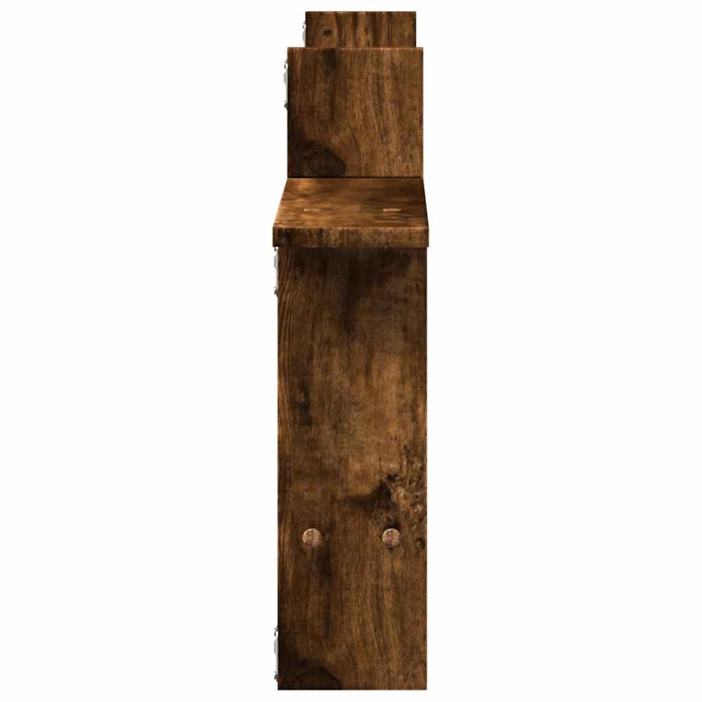 Zidne police 2 kom boja hrasta 50x12x50 cm konstruirano drvo