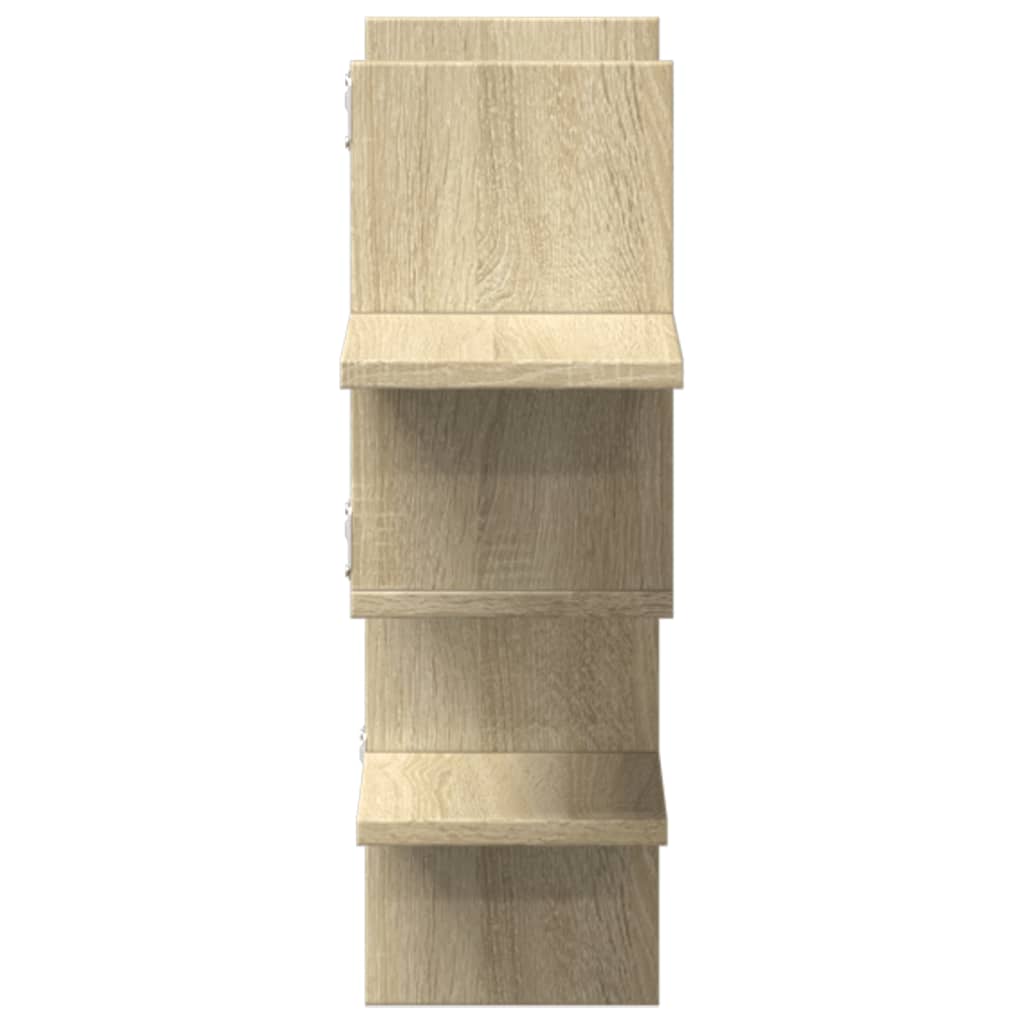 Zidna polica boja hrasta 124,5x18x60,5 cm konstruirano drva