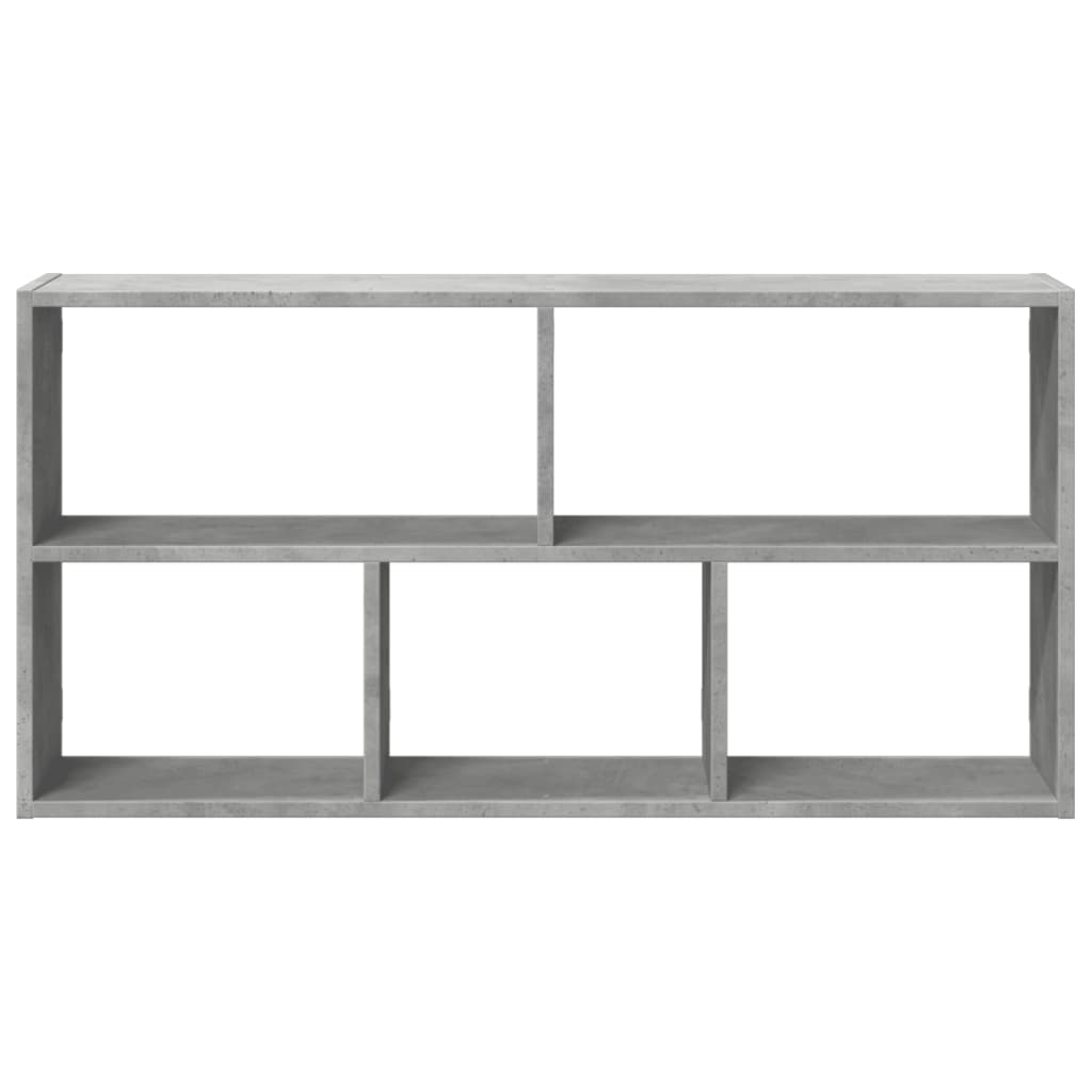 Zidna polica siva boja betona 100x25x50 cm konstruirano drvo