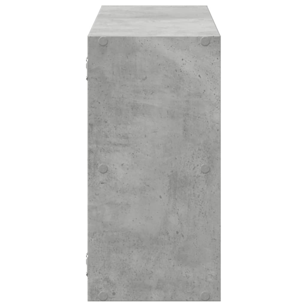 Zidna polica siva boja betona 100x25x50 cm konstruirano drvo