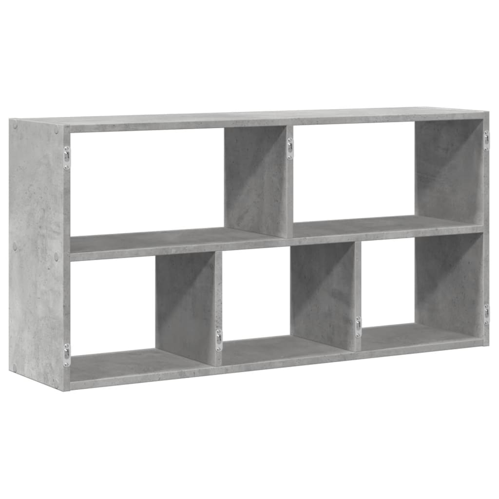 Zidna polica siva boja betona 100x25x50 cm konstruirano drvo