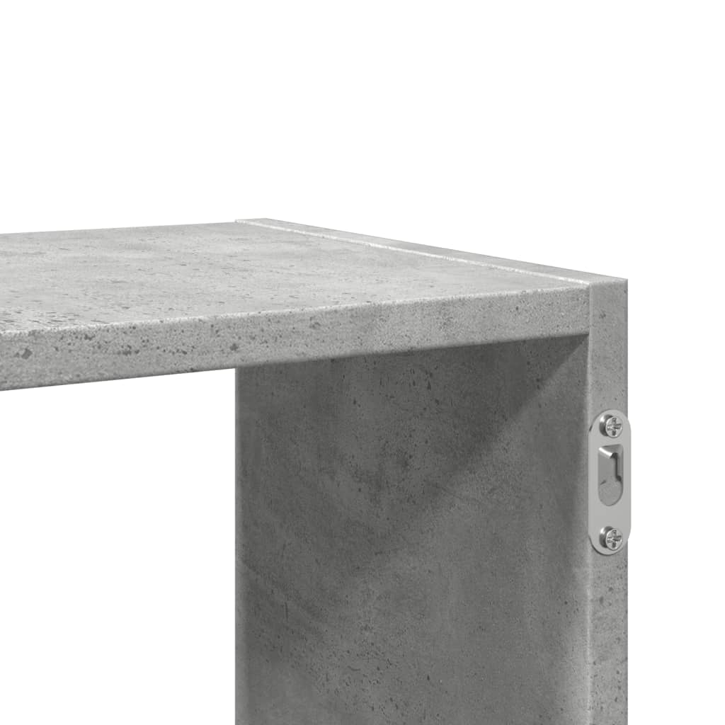 Zidna polica siva boja betona 100x25x50 cm konstruirano drvo