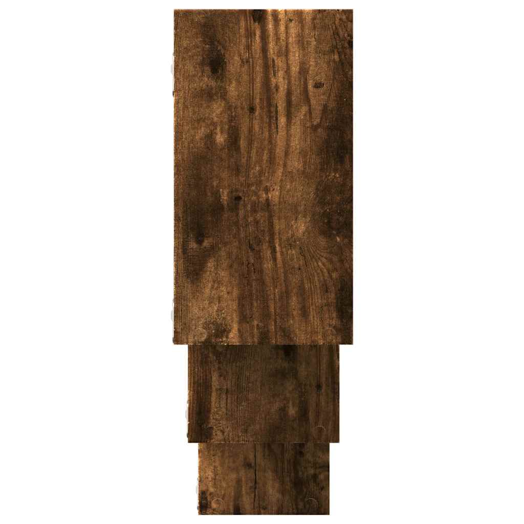 Zidna polica dimljeni hrast 159x18x66 cm konstruirano drvo