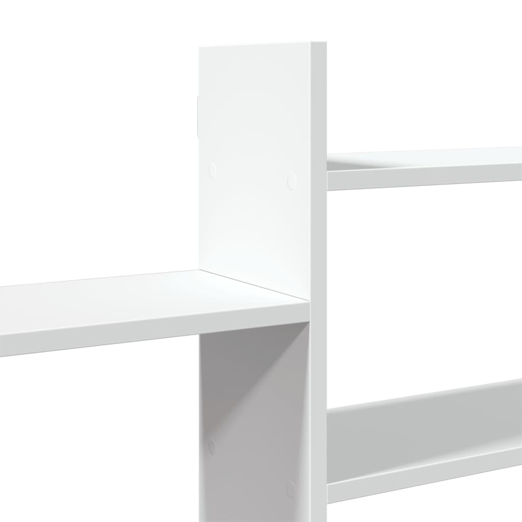 Zidna polica bijela 167,5x18x68 cm od konstruiranog drva