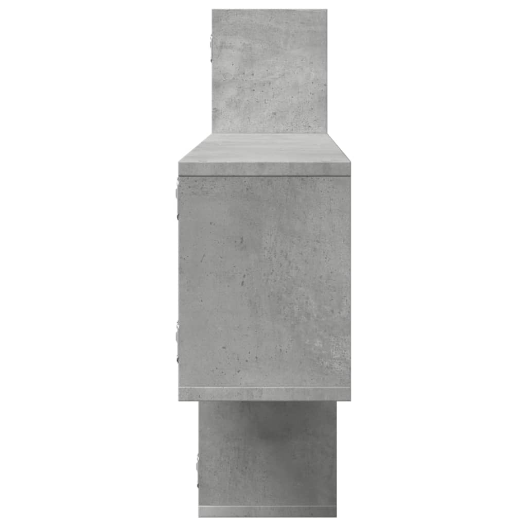 Zidna polica siva boja betona 167,5x18x68 cm konstruirano drvo
