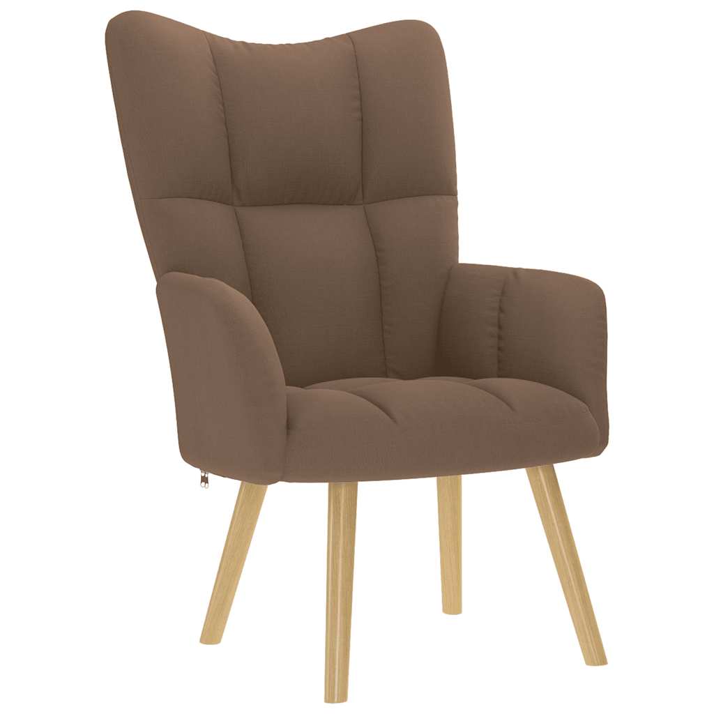 Stolica za opuštanje smeđa od tkanine