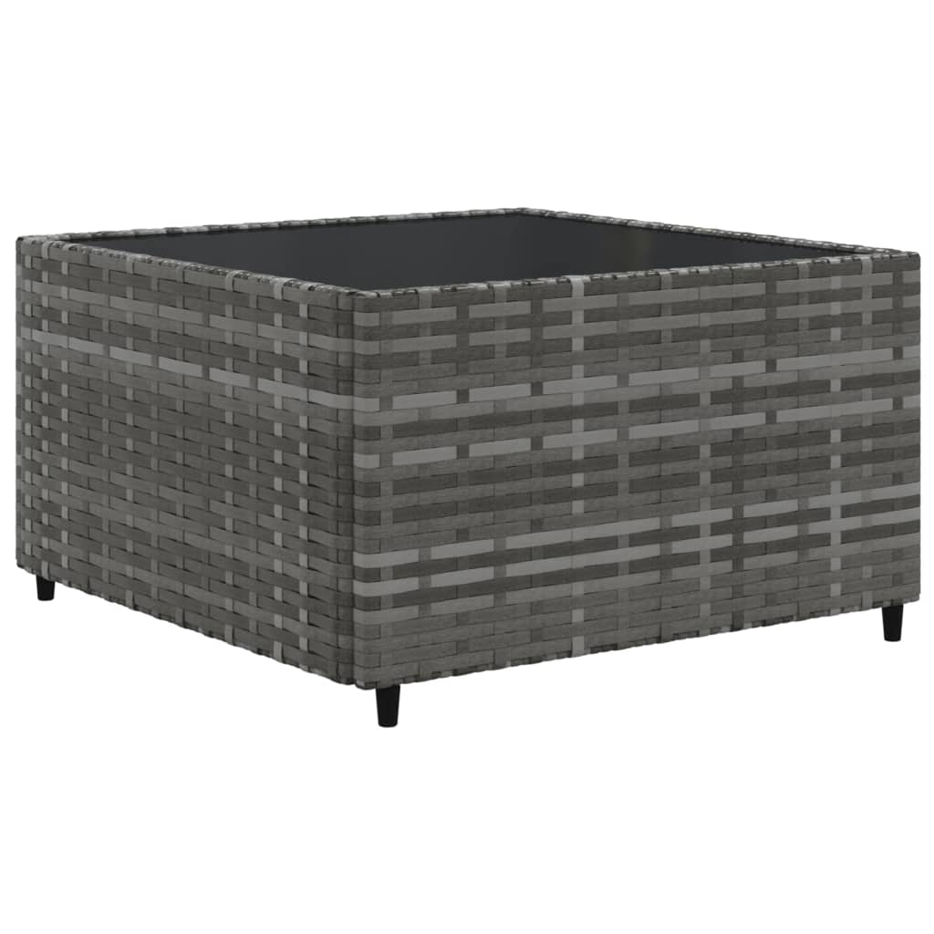 11-dijelni set vrtnih sofa od poliratana s jastucima sivi