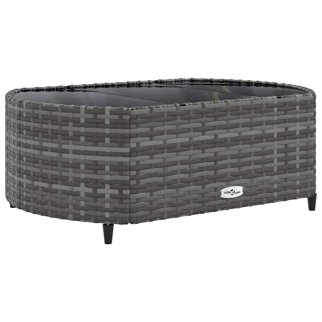 6-dijelni set vrtnih sofa od poliratana s jastucima sivi