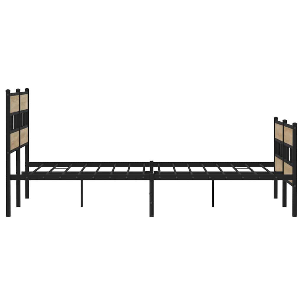 Metalni okvir kreveta bez madraca boja hrasta sonome 180x200 cm