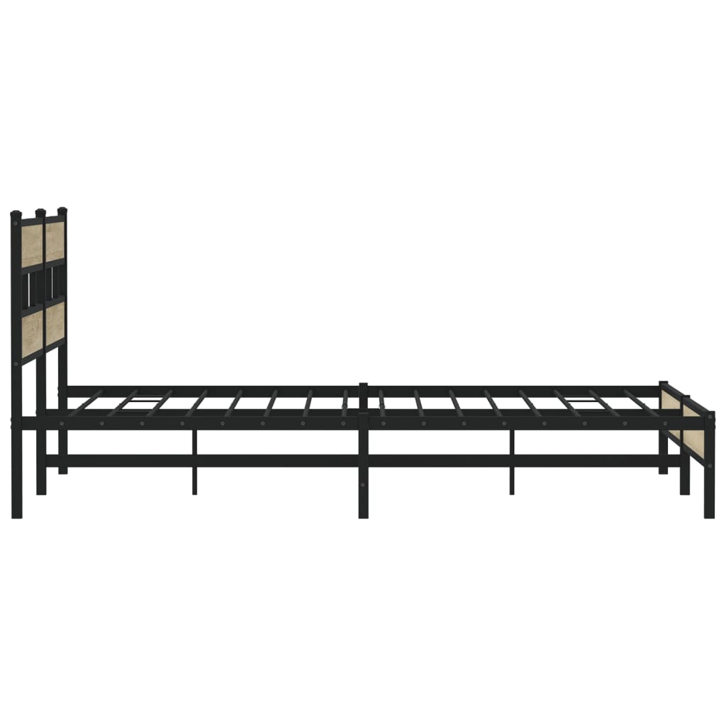 Metalni okvir kreveta bez madraca boja hrasta sonome 180x200 cm