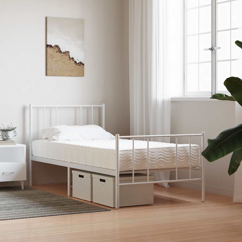 Madrac od pjene bijeli 90x210 cm tvrdoća H2 H3