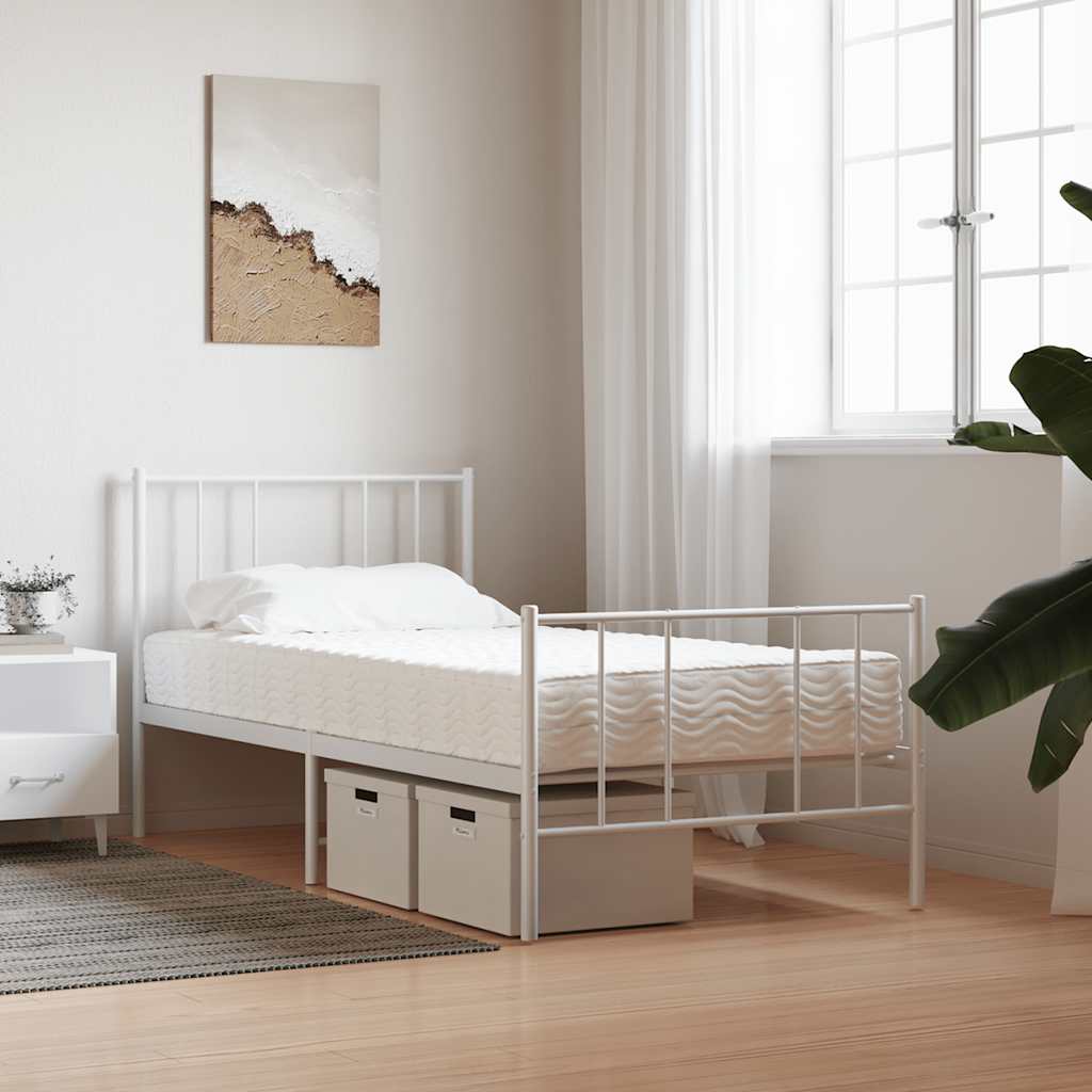 Madrac od pjene bijeli 90x220 cm tvrdoća H2 H3