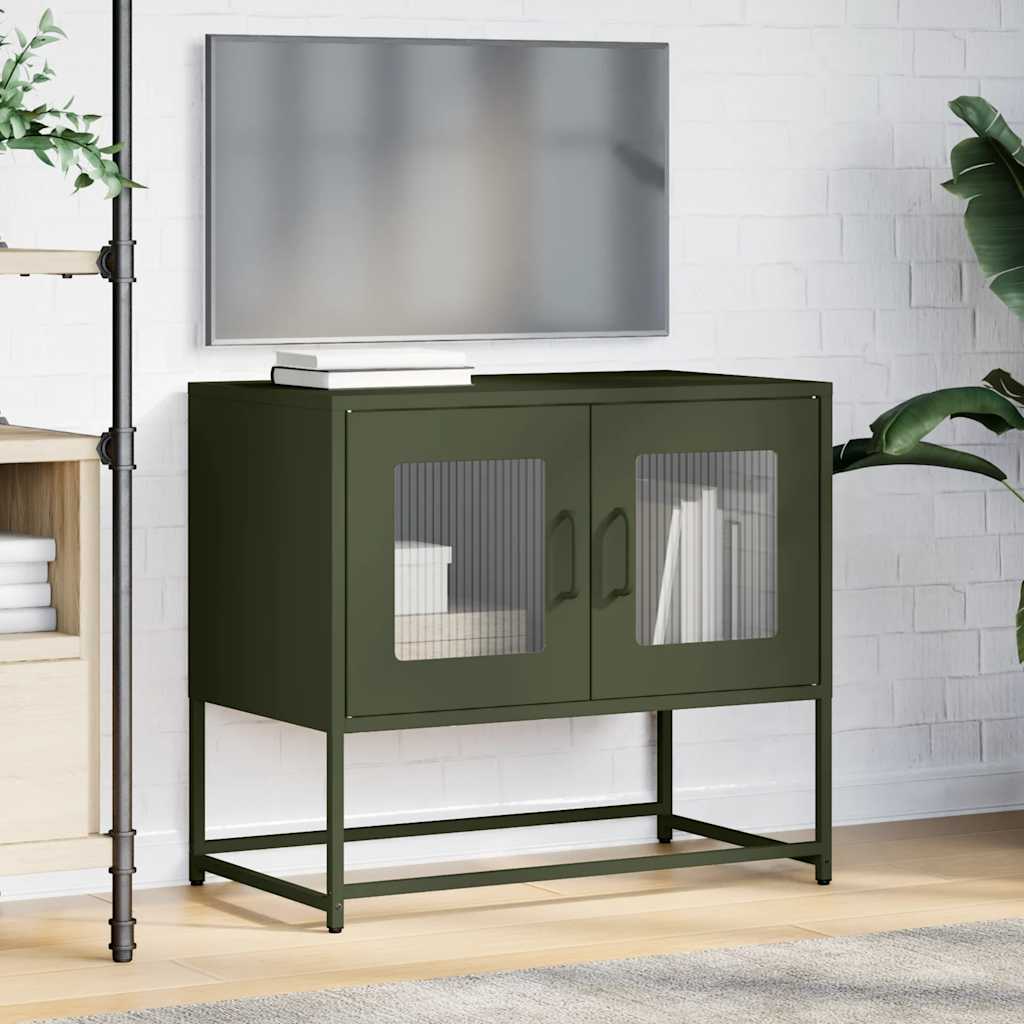 TV ormarić maslinasto zeleni 68x39x60,5 cm hladno valjani čelik