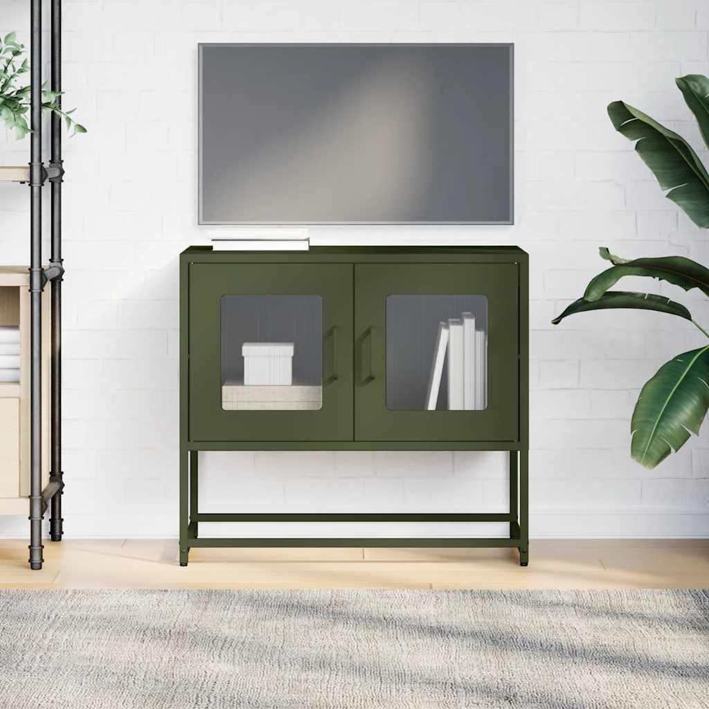 TV ormarić maslinasto zeleni 68x39x60,5 cm hladno valjani čelik