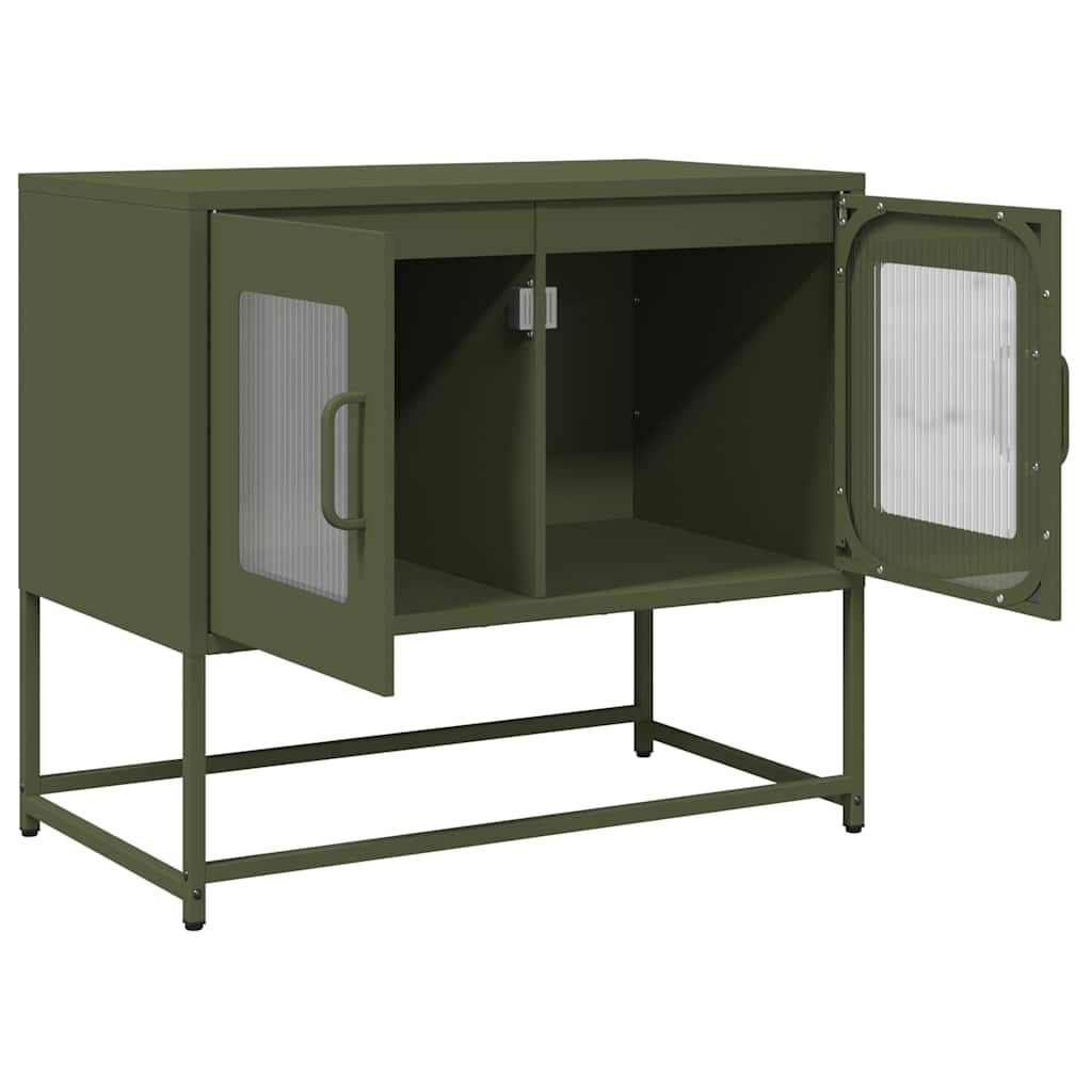 TV ormarić maslinasto zeleni 68x39x60,5 cm hladno valjani čelik