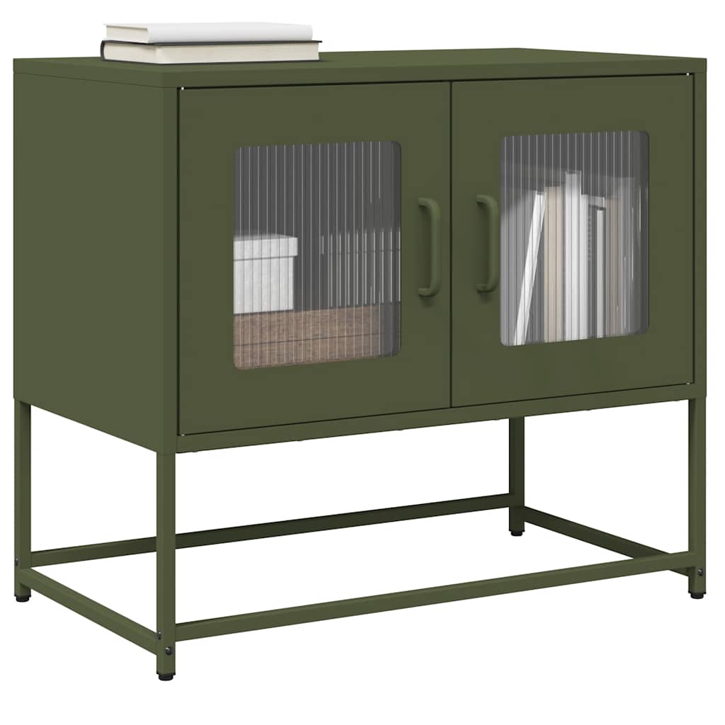 TV ormarić maslinasto zeleni 68x39x60,5 cm hladno valjani čelik