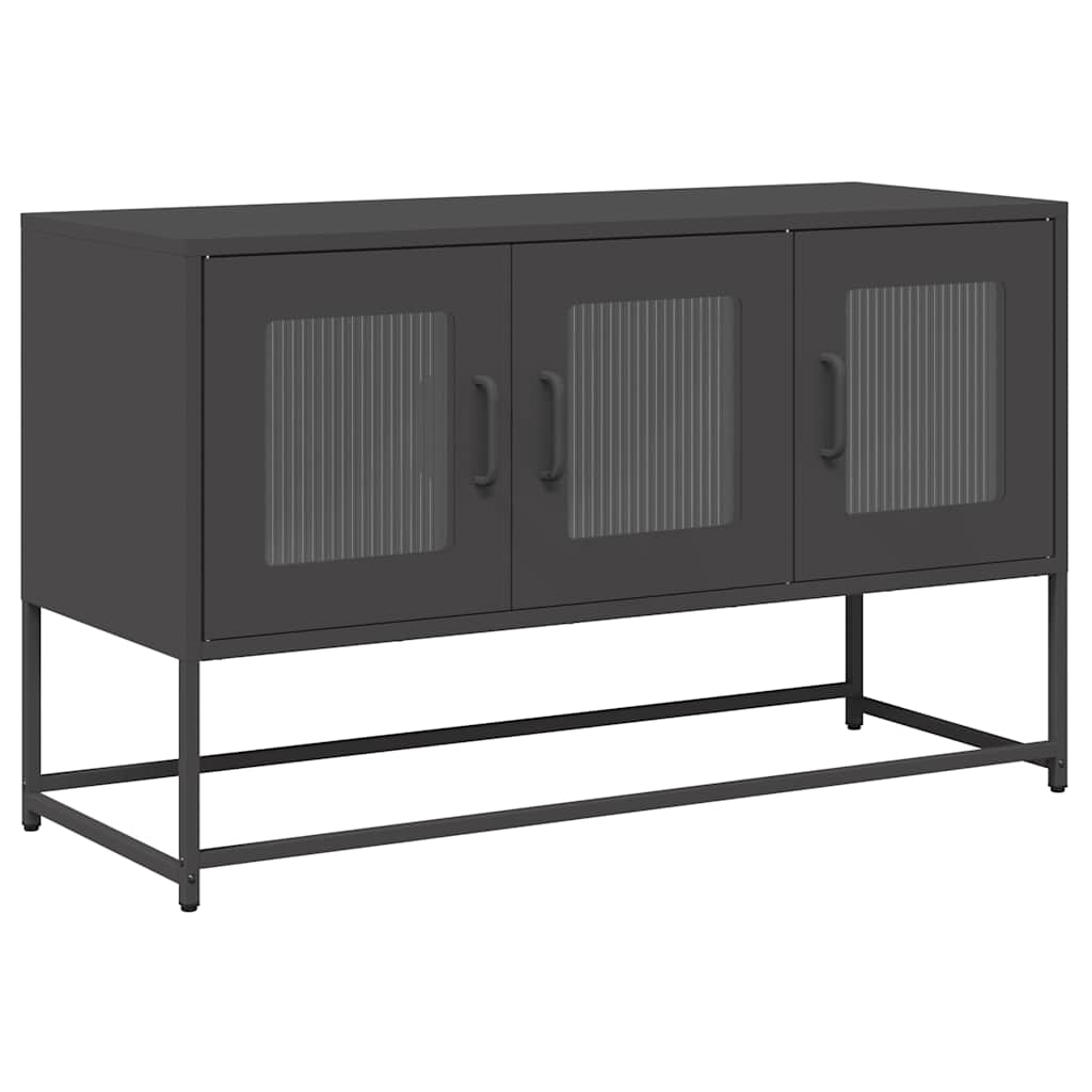 TV ormarić crni 100,5x39x60,5 cm hladno valjani čelik
