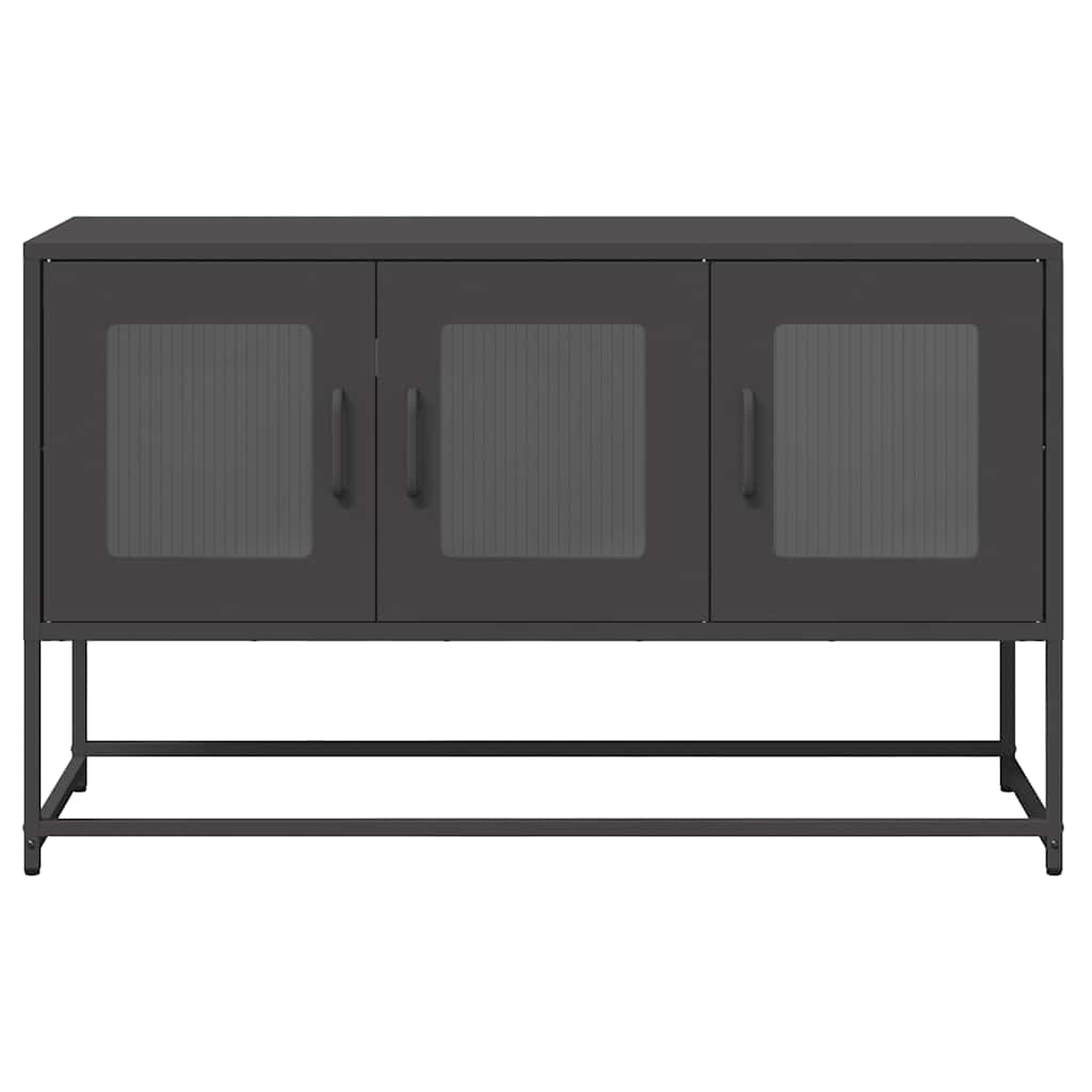 TV ormarić crni 100,5x39x60,5 cm hladno valjani čelik