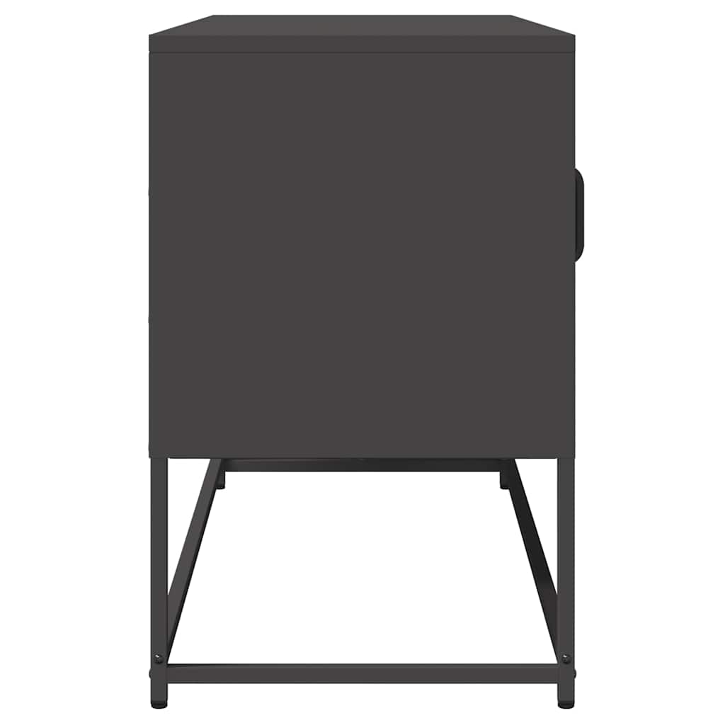 TV ormarić crni 100,5x39x60,5 cm hladno valjani čelik