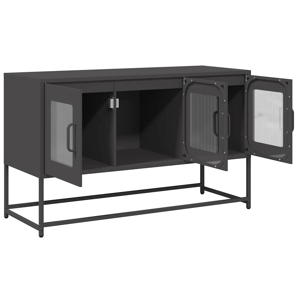 TV ormarić crni 100,5x39x60,5 cm hladno valjani čelik