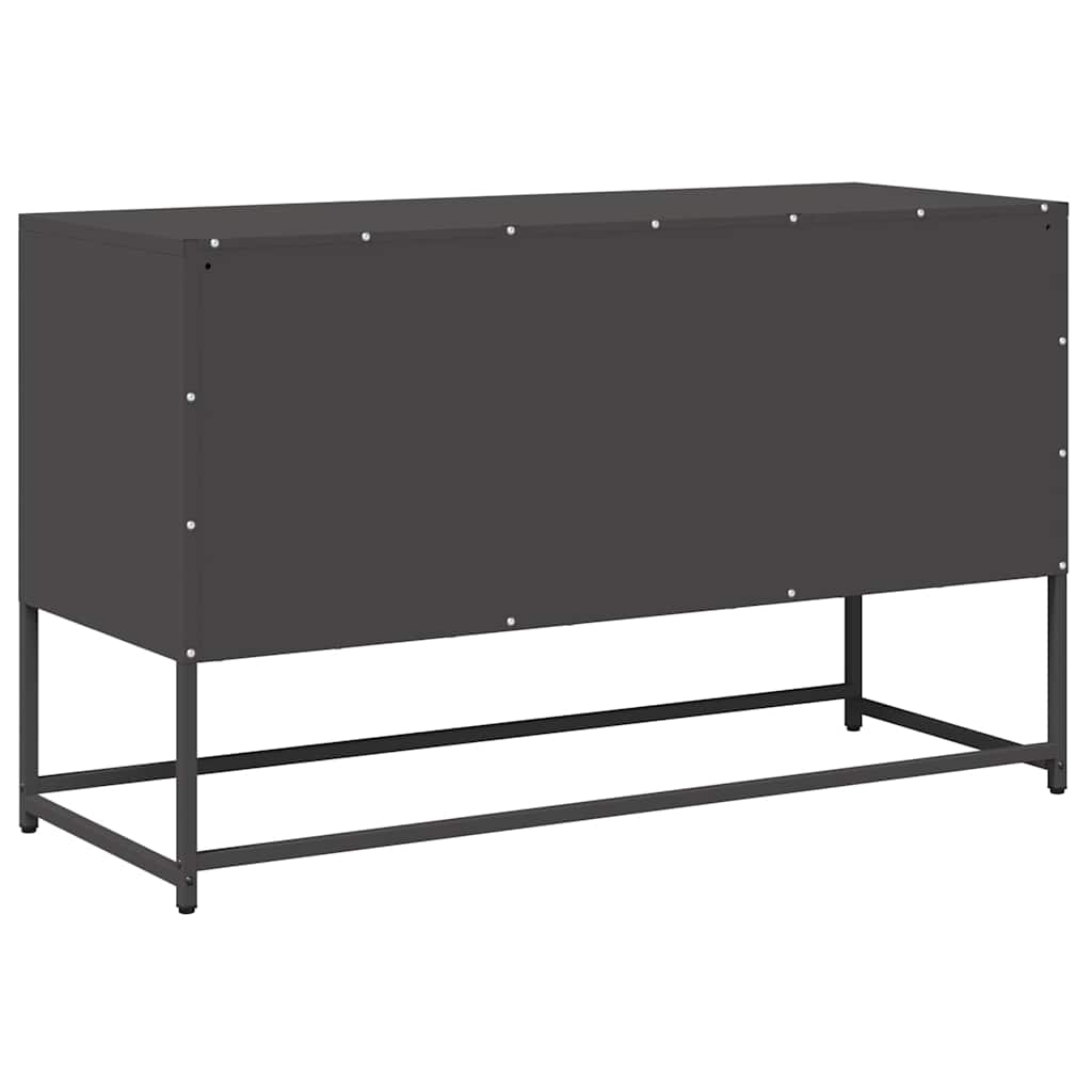 TV ormarić crni 100,5x39x60,5 cm hladno valjani čelik