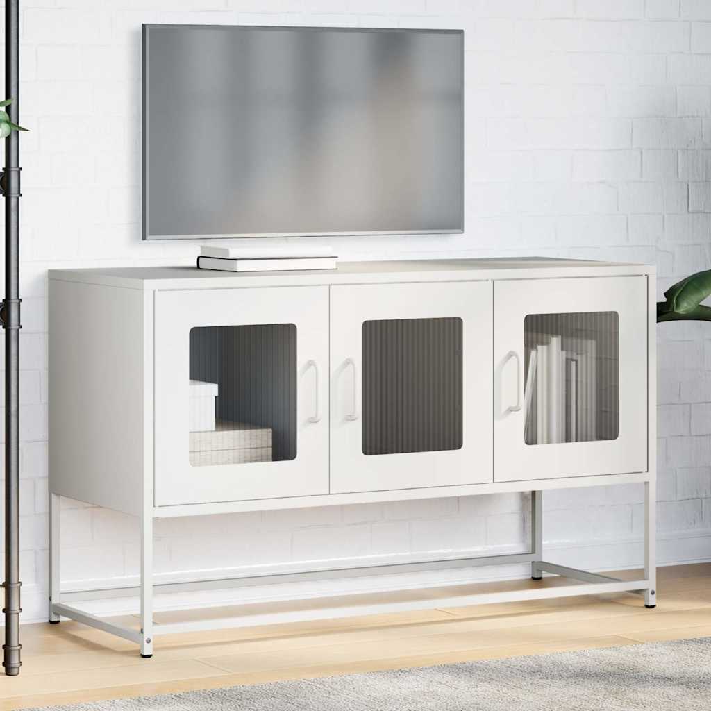 TV ormarić bijeli 100,5x39x60,5 cm hladno valjani čelik
