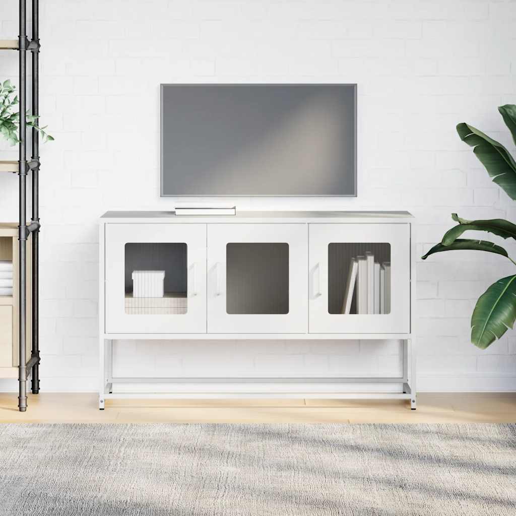 TV ormarić bijeli 100,5x39x60,5 cm hladno valjani čelik