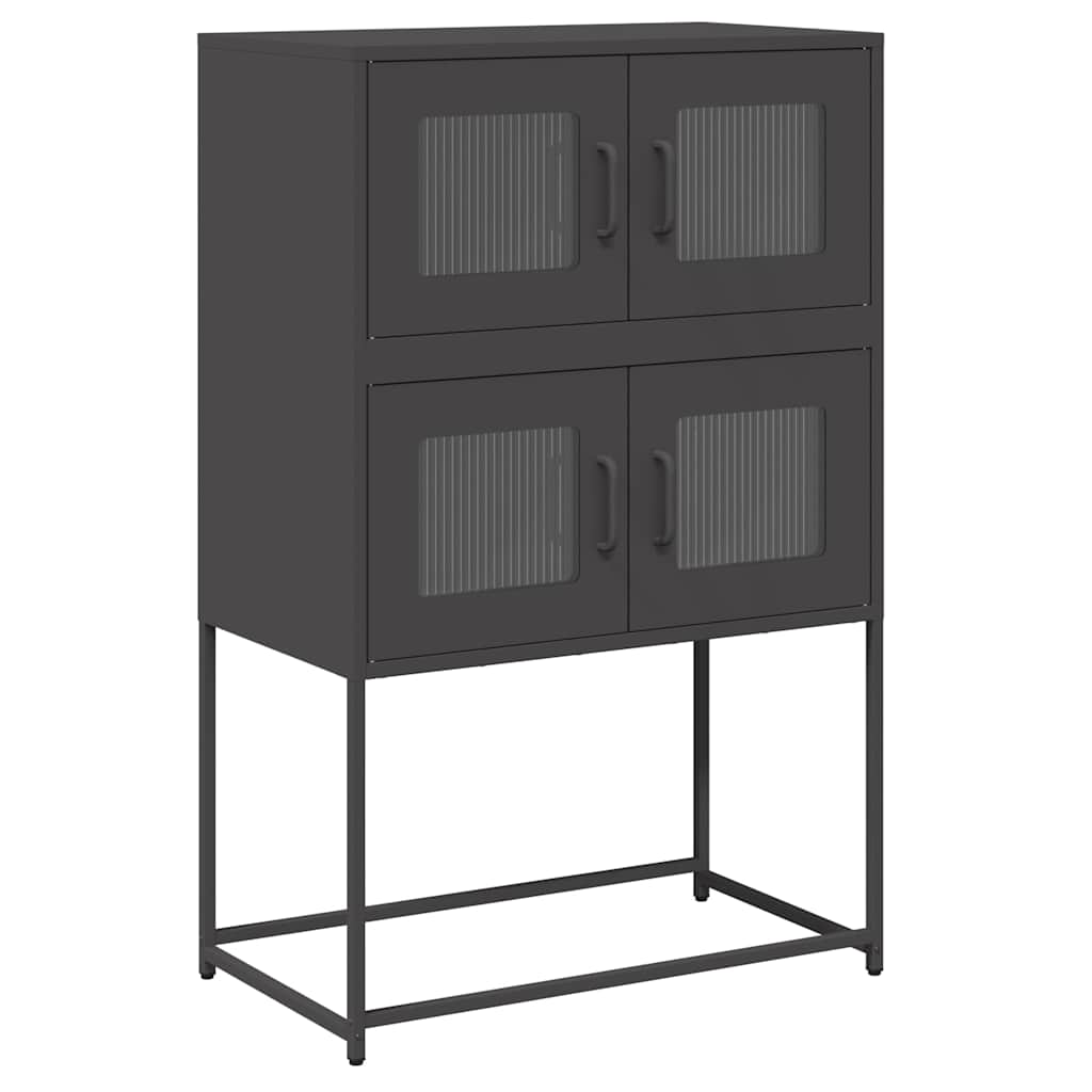Visoka ploča crna 68x39x107 cm čelik