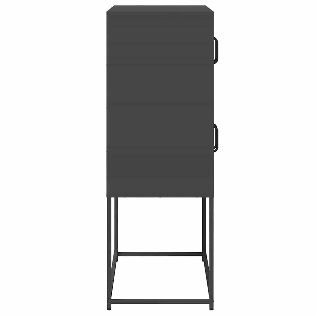 Visoka ploča crna 68x39x107 cm čelik